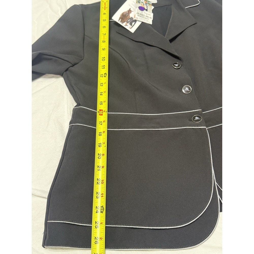 Cavalliera Venice English Equestrian Competition Show Coat Jacket Black 14 XXL - Picture 8 of 12